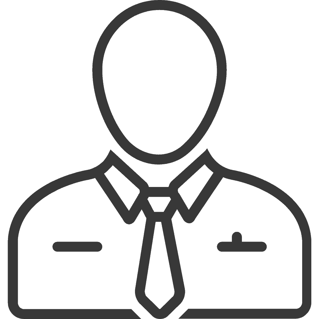 Grafische Darstellung eines anonymen Geschäftsführers in einem Anzug mit Krawatte.